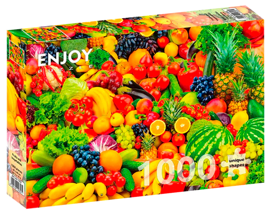 Frutas y Verduras: Rompecabezas 1000 Piezas Enjoy Puzzle