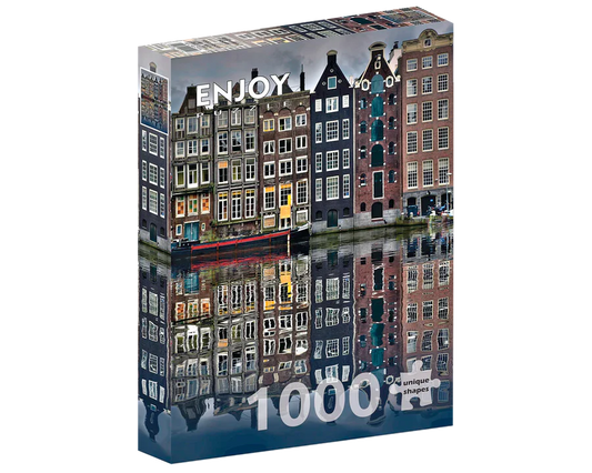Casas en Amsterdam - Rompecabezas 1000 Piezas Enjoy Puzzle