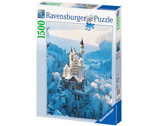 Castillo Neuschwanstein Nevado: Rompecabezas 1500 Piezas Ravensburger